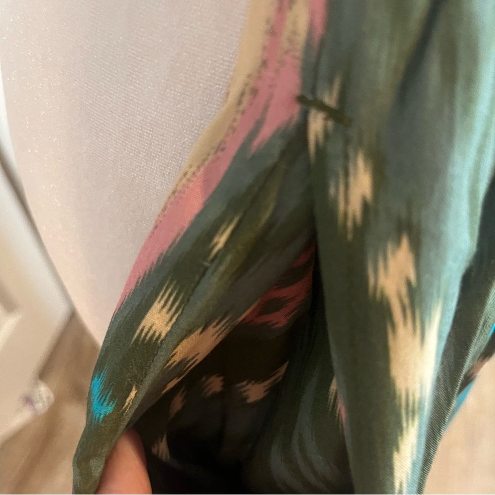 Figue, Bridgette Salome Ikat Green Patterned Women's pants, Size S - Picture 9 of 16